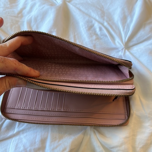 Kate Spade Large Carryall Wristlet/Wallet Blush Pink Double Zipper - Picture 11 of 16